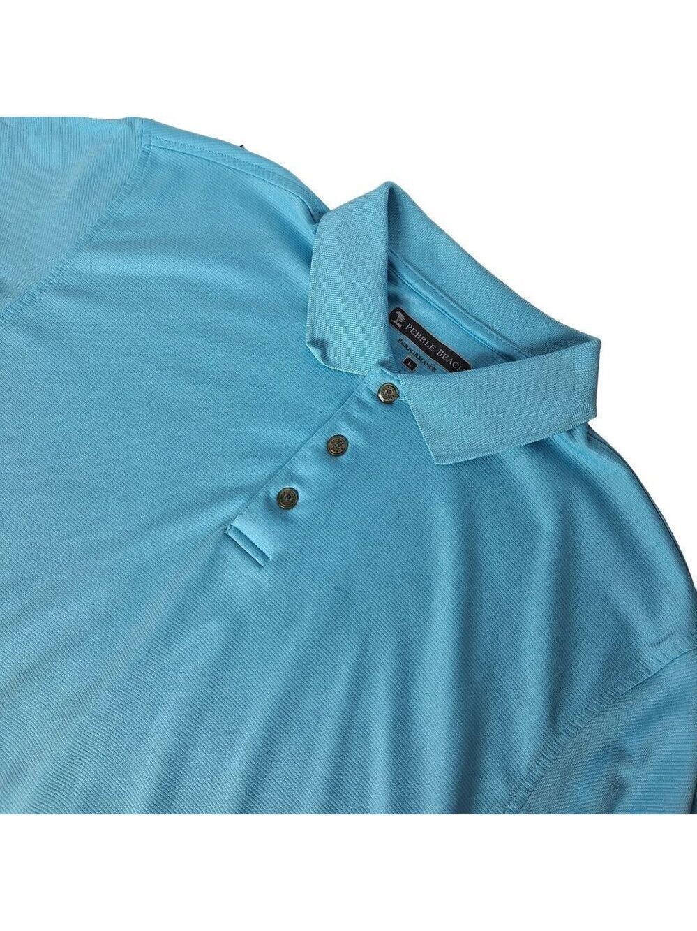 Pebble Beach Golf Polo Shirt Men's Large Blue
